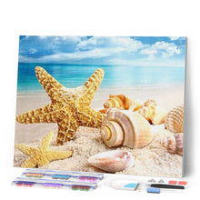 Cargar imagen en el visor de la galería, Punto De Cruz Diamante - Punto De Cruz Diamante - Conchas De Mar Y Estrella De Mar - Figuredart - Mascotas Punto De Cruz Diamante Animales