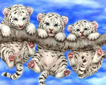 Cargar imagen en el visor de la galería, Punto De Cruz Diamante - Punto De Cruz Diamante - Bebés Tigres Traviesa - Figuredart - Mascotas Punto De Cruz Diamante Animales Tigres
