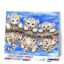 Cargar imagen en el visor de la galería, Punto De Cruz Diamante - Punto De Cruz Diamante - Bebés Tigres Traviesa - Figuredart - Mascotas Punto De Cruz Diamante Animales Tigres