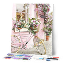 Cargar imagen en el visor de la galería, Punto De Cruz Diamante - Punto De Cruz Diamante - Bicicleta Rosada - Figuredart - Ciudad Punto De Cruz Diamante Ciudades
