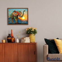 Cargar imagen en el visor de la galería, Punto De Cruz Diamante - Punto De Cruz Diamante - Elefante Artística - Figuredart - Elefantes Mascotas Punto De Cruz Diamante Animales