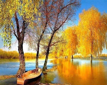 Cargar imagen en el visor de la galería, Punto De Cruz Diamante - Punto De Cruz Diamante - Barco En Un Estanque - Figuredart - Paisajes Punto De Cruz Diamante Paisajes