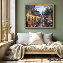 Cargar imagen en el visor de la galería, Punto De Cruz Diamante - Punto De Cruz Diamante - Vila Bajo La Lluvia - Figuredart - Ciudad Punto De Cruz Diamante Ciudades