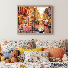 Cargar imagen en el visor de la galería, Punto De Cruz Diamante - Punto De Cruz Diamante - Mesa Cerca Del Canal - Figuredart - Ciudad Punto De Cruz Diamante Ciudades