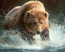 Cargar imagen en el visor de la galería, Punto De Cruz Diamante - Punto De Cruz Diamante - En El Río - Figuredart - Mascotas Oso Punto De Cruz Diamante Animales