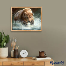 Cargar imagen en el visor de la galería, Punto De Cruz Diamante - Punto De Cruz Diamante - En El Río - Figuredart - Mascotas Oso Punto De Cruz Diamante Animales