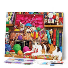 Cargar imagen en el visor de la galería, Punto De Cruz Diamante - Punto De Cruz Diamante - Jugadores Gatos - Figuredart - Gatos Mascotas Punto De Cruz Diamante Animales
