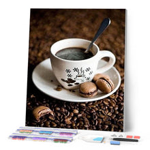Cargar imagen en el visor de la galería, Punto De Cruz Diamante - Punto De Cruz Diamante - Café Y Macarrones - Figuredart - Cocina Punto De Cruz Diamante Cocina