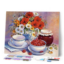 Cargar imagen en el visor de la galería, Punto De Cruz Diamante - Punto De Cruz Diamante - Mermelada Y Frambuesa - Figuredart - Cocina Punto De Cruz Diamante Cocina