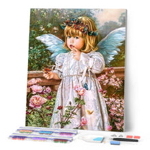Cargar imagen en el visor de la galería, Punto De Cruz Diamante - Punto De Cruz Diamante - Ángel En El Jardín - Figuredart - Punto De Cruz Diamante Romanticismo Romántico