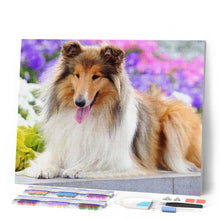 Cargar imagen en el visor de la galería, Punto De Cruz Diamante - Punto De Cruz Diamante - Collie Perro - Figuredart - Mascotas Punto De Cruz Diamante Animales