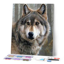 Cargar imagen en el visor de la galería, Punto De Cruz Diamante - Punto De Cruz Diamante - Observando El Lobo - Figuredart - Mascotas Punto De Cruz Diamante Animales