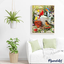 Cargar imagen en el visor de la galería, Punto De Cruz Diamante - Punto De Cruz Diamante - Aves En El Jardín - Figuredart - Flores Mascotas Punto De Cruz Diamante Animales Punto De