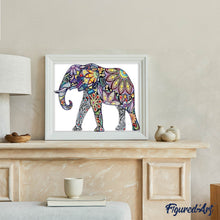 Cargar imagen en el visor de la galería, Punto De Cruz Diamante - Punto De Cruz Diamante - Pop Del Elefante - Figuredart - Arte Pop Elefantes Mascotas Punto De Cruz Diamante