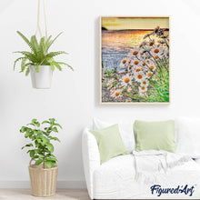 Cargar imagen en el visor de la galería, Punto De Cruz Diamante - Punto De Cruz Diamante - Margaritas A Lo Largo Del Agua - Figuredart - Flores Punto De Cruz Diamante Flores