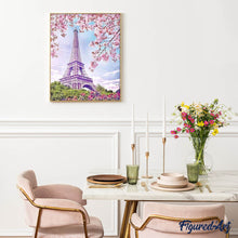 Cargar imagen en el visor de la galería, Punto De Cruz Diamante - Punto De Cruz Diamante - Torre Eiffel En Primavera - Figuredart - Ciudad Punto De Cruz Diamante Ciudades Punto De