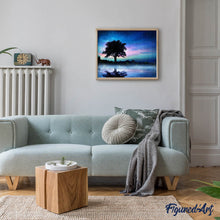 Cargar imagen en el visor de la galería, Punto De Cruz Diamante - Punto De Cruz Diamante - Árbol En La Noche - Figuredart - Paisajes Punto De Cruz Diamante Paisajes Árboles