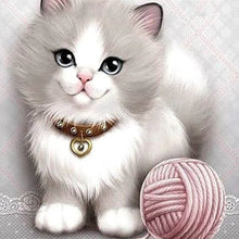 Cargar imagen en el visor de la galería, Punto De Cruz Diamante - Punto De Cruz Diamante - Gatito Y Bola De Lana - Figuredart - Gatos Mascotas Punto De Cruz Diamante Animales