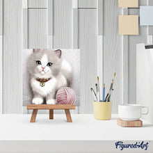 Cargar imagen en el visor de la galería, Punto De Cruz Diamante - Punto De Cruz Diamante - Gatito Y Bola De Lana - Figuredart - Gatos Mascotas Punto De Cruz Diamante Animales