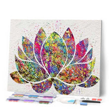 Cargar imagen en el visor de la galería, Punto De Cruz Diamante - Punto De Cruz Diamante - Colorido De Lotus - Figuredart - Flores Punto De Cruz Diamante Flores