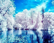 Cargar imagen en el visor de la galería, Punto De Cruz Diamante - Punto De Cruz Diamante - Lago En Invierno - Figuredart - Invierno Paisajes Punto De Cruz Diamante Paisajes