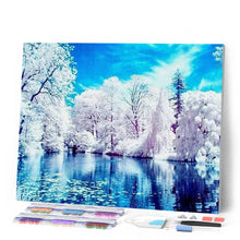 Cargar imagen en el visor de la galería, Punto De Cruz Diamante - Punto De Cruz Diamante - Lago En Invierno - Figuredart - Invierno Paisajes Punto De Cruz Diamante Paisajes