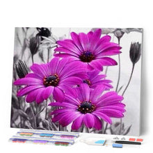 Cargar imagen en el visor de la galería, Punto De Cruz Diamante - Punto De Cruz Diamante - Margaritas Púrpuras - Figuredart - Flores Punto De Cruz Diamante Flores