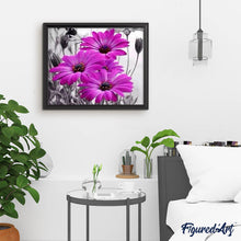 Cargar imagen en el visor de la galería, Punto De Cruz Diamante - Punto De Cruz Diamante - Margaritas Púrpuras - Figuredart - Flores Punto De Cruz Diamante Flores