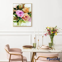 Cargar imagen en el visor de la galería, Punto De Cruz Diamante - Punto De Cruz Diamante - Rosas Antiguas - Figuredart - Flores Punto De Cruz Diamante Flores