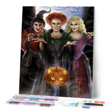 Cargar imagen en el visor de la galería, Punto De Cruz Diamante - Punto De Cruz Diamante - Las Brujas De Halloween - Figuredart - Halloween Otros Punto De Cruz Diamante Otros
