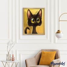 Cargar imagen en el visor de la galería, Punto De Cruz Diamante - Punto De Cruz Diamante - Gato Sorprendido - Figuredart - Gatos Mascotas Punto De Cruz Diamante Animales