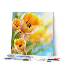 Cargar imagen en el visor de la galería, Punto De Cruz Diamante - Punto De Cruz Diamante - Tulipanes Amarillos - Figuredart - Flores Punto De Cruz Diamante Flores