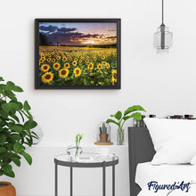 Cargar imagen en el visor de la galería, Punto De Cruz Diamante - Punto De Cruz Diamante - Campo Del Girasol - Figuredart - Flores Punto De Cruz Diamante Flores