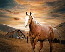 Cargar imagen en el visor de la galería, Punto De Cruz Diamante - Punto De Cruz Diamante - Caballo En La Oscuridad - Figuredart - Caballos Mascotas Punto De Cruz Diamante Animales