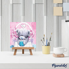 Cargar imagen en el visor de la galería, Punto De Cruz Diamante - Punto De Cruz Diamante - Teddy En Su Carrito - Figuredart - Punto De Cruz Diamante Romanticismo Romántico