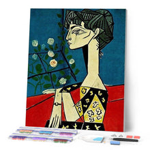 Cargar imagen en el visor de la galería, Punto De Cruz Diamante - Punto De Cruz Diamante - Mujeres Abstracto Perfil - Figuredart - Obras De Arte Punto De Cruz Diamante Reproducción