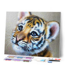 Cargar imagen en el visor de la galería, Punto De Cruz Diamante - Punto De Cruz Diamante - Tigre De Bebé - Figuredart - Mascotas Punto De Cruz Diamante Animales Tigres