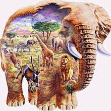 Cargar imagen en el visor de la galería, Punto De Cruz Diamante - Punto De Cruz Diamante - Elefante Del Paisaje - Figuredart - Elefantes Mascotas Paisajes Punto De Cruz Diamante
