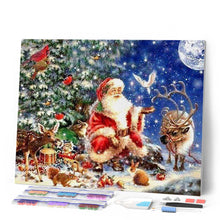Cargar imagen en el visor de la galería, Punto De Cruz Diamante - Punto De Cruz Diamante - Santa Y Animales - Figuredart - Mascotas Navidad Punto De Cruz Diamante Religión