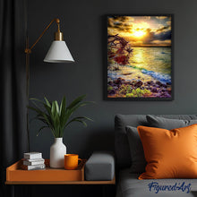 Cargar imagen en el visor de la galería, Punto De Cruz Diamante - Punto De Cruz Diamante - Las Olas Cerca De Las Rocas - Figuredart - Paisajes Punto De Cruz Diamante Paisajes