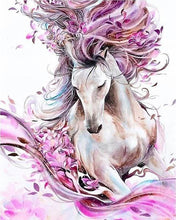 Cargar imagen en el visor de la galería, Punto De Cruz Diamante - Punto De Cruz Diamante - La Melena Del Caballo Y Rosa - Figuredart - Caballos Mascotas Punto De Cruz Diamante