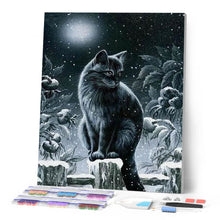 Cargar imagen en el visor de la galería, Punto De Cruz Diamante - Punto De Cruz Diamante - Gato En La Nieve - Figuredart - Gatos Invierno Mascotas Punto De Cruz Diamante Animales