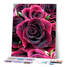 Cargar imagen en el visor de la galería, Punto De Cruz Diamante - Punto De Cruz Diamante - Rosa Granate - Figuredart - Flores Punto De Cruz Diamante Flores