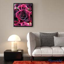 Cargar imagen en el visor de la galería, Punto De Cruz Diamante - Punto De Cruz Diamante - Rosa Granate - Figuredart - Flores Punto De Cruz Diamante Flores