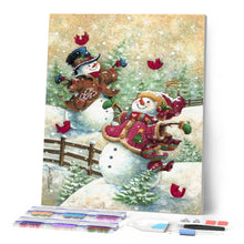 Cargar imagen en el visor de la galería, Diamond Painting - Muñecos de nieve alegres