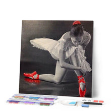 Cargar imagen en el visor de la galería, Punto De Cruz Diamante - Punto De Cruz Diamante - Bailarina Y Zapatos Rojos - Figuredart - Baile Punto De Cruz Diamante Baile