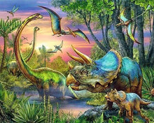 Cargar imagen en el visor de la galería, Punto De Cruz Diamante - Punto De Cruz Diamante - Los Dinosaurios - Figuredart - Dinosaurios Mascotas Punto De Cruz Diamante Animales