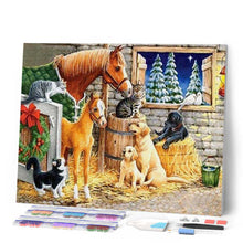Cargar imagen en el visor de la galería, Punto De Cruz Diamante - Punto De Cruz Diamante - En El Estable - Figuredart - Mascotas Punto De Cruz Diamante Animales