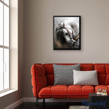 Cargar imagen en el visor de la galería, Punto De Cruz Diamante - Punto De Cruz Diamante - Caballo Elegante Gris - Figuredart - Caballos Mascotas Punto De Cruz Diamante Animales