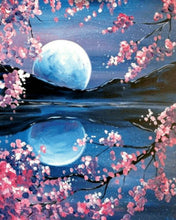 Cargar imagen en el visor de la galería, Diamond Painting - Luna grande y vista del lago